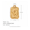 Dije rectangular  "Golden Butterfly"